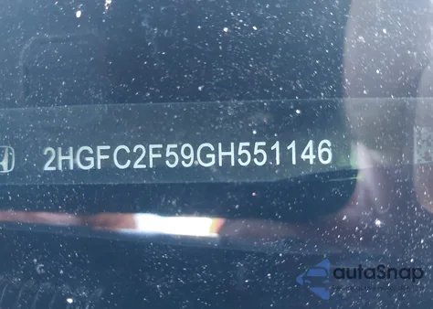 2016 Honda Civic Lx z USA, uszkodzony, nr VIN 2HGFC2F59GH551146